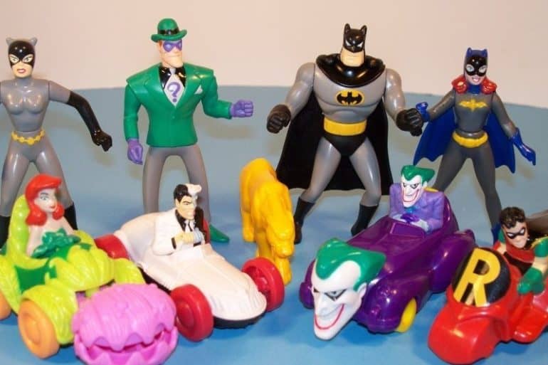 90's happy meal toys batman car figurines