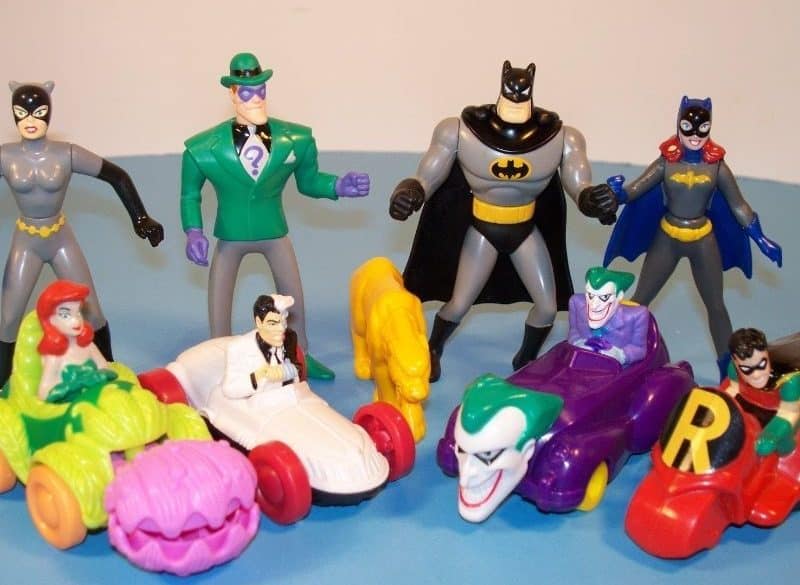 90's happy meal toys batman car figurines