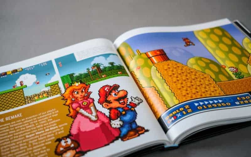 snes pixel book super mario page